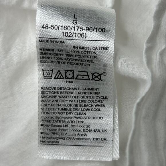 Banana Republic White Selene Embroidered Midi Dress Size Large - Picture 11 of 16